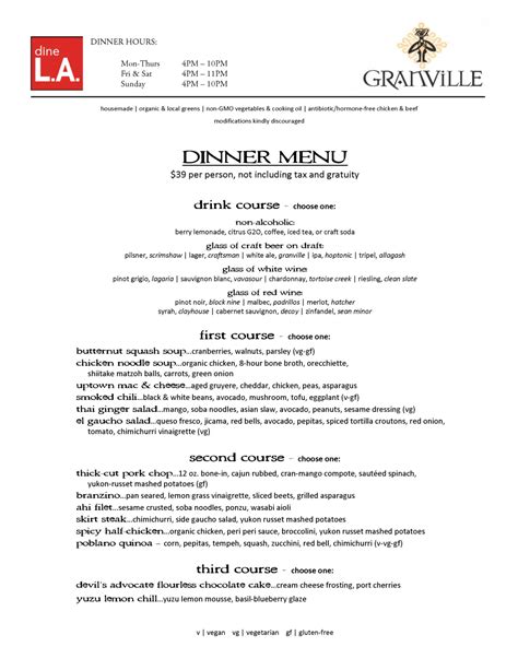 granville menu west hollywood|granville cafe menu.